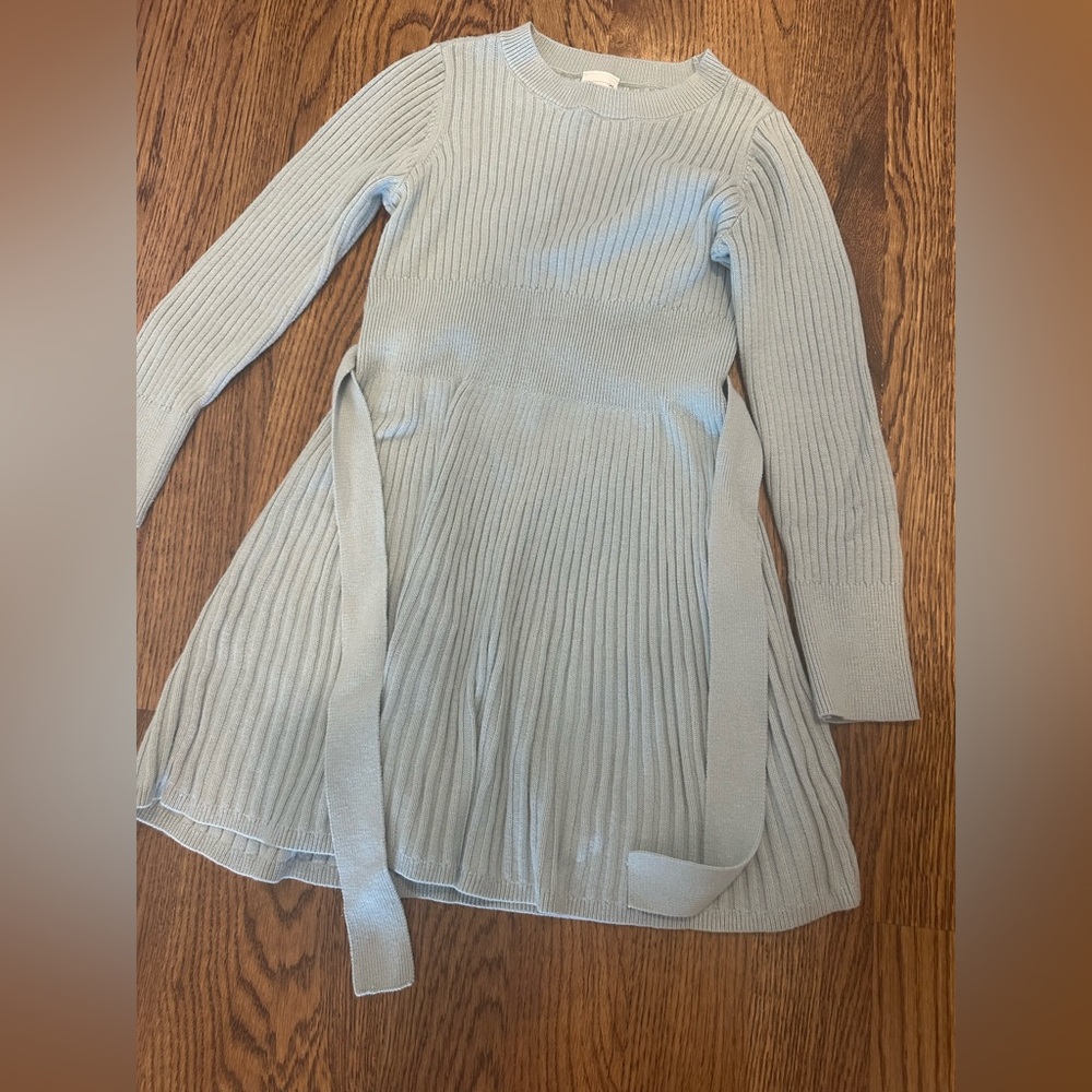 Abercrombie Kids Light Blue Ribbed Sweater Dress